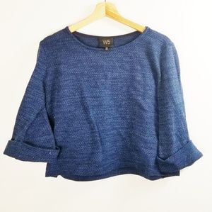 Anthropologie W5 Medium Top Crop 3/4 Sleeve Blouse